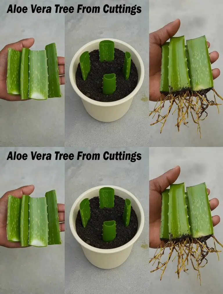 Crece un árbol de aloe vera de cortes de hojas