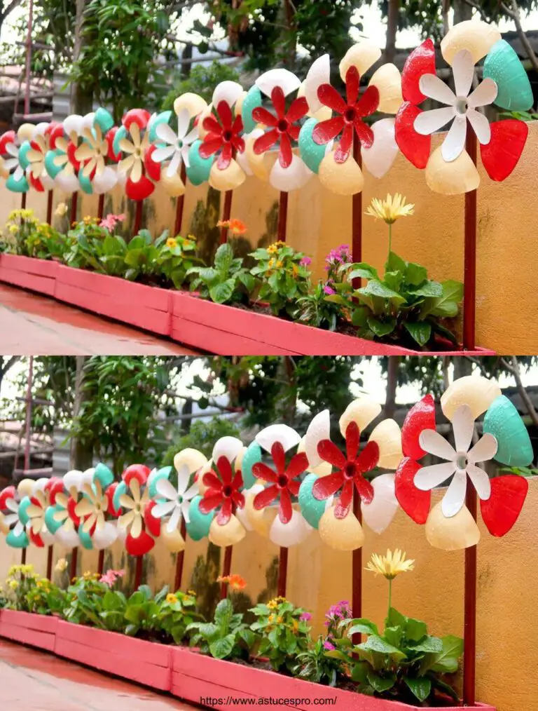 Excelente idea: jardines artísticos y coloridos de botellas de plástico