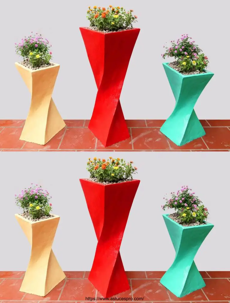 Crear hermosas macetas de flores de cemento para su jardín delantero o terraza!