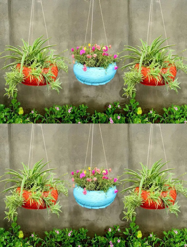 Increíble Jardín Suspended: Ideas de jardinería en casa con antiguas ruedas recicladas