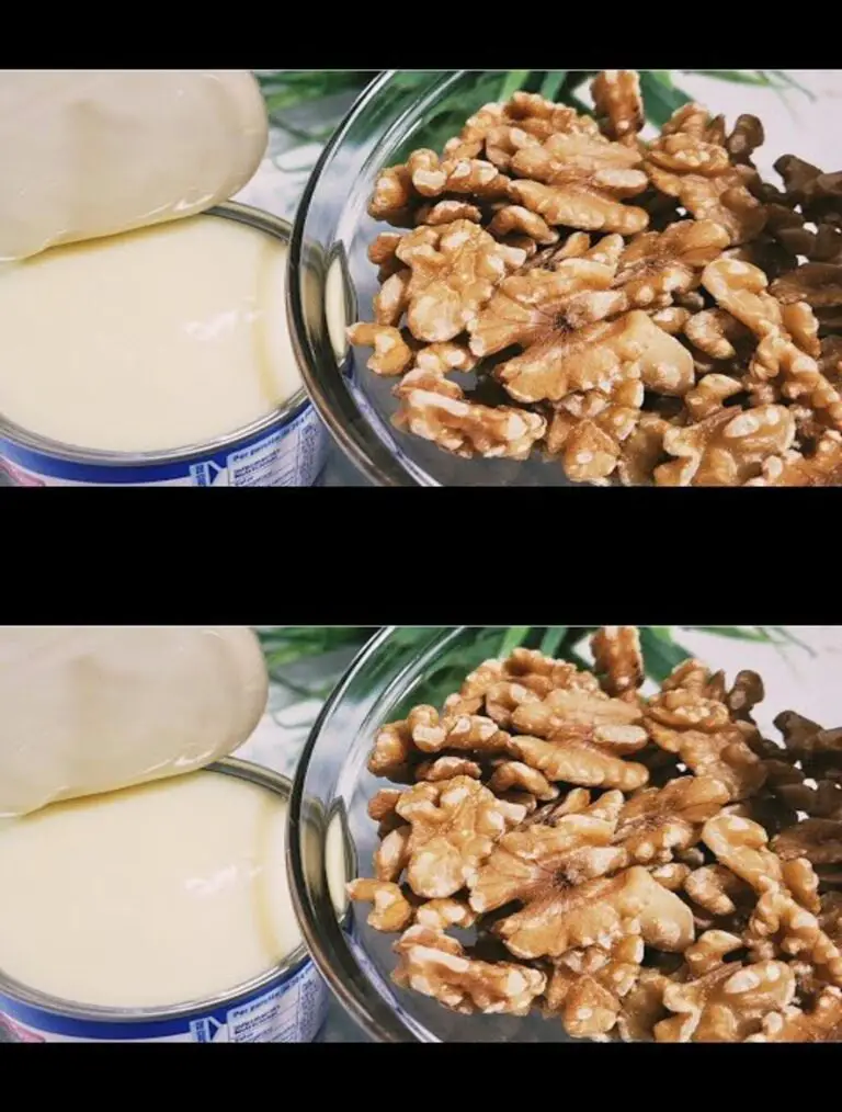 Drain concentrado leche con nueces – Postre en un minuto, sorpresa garantizada! ¡No es necesario un horno!