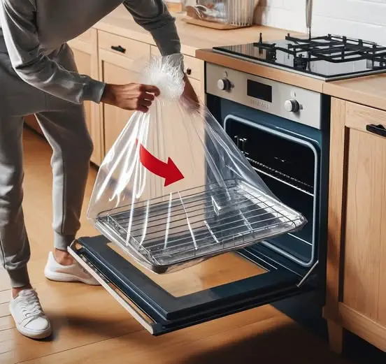 Olvídate de Fregar: Así Dejas la Rejilla del Horno Como Nueva con Solo una Bolsa