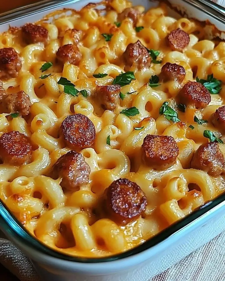 Mac & Cheese Cremoso con Salchicha a la Parrilla  Tiempo total: 35 min  Para: 4 personas