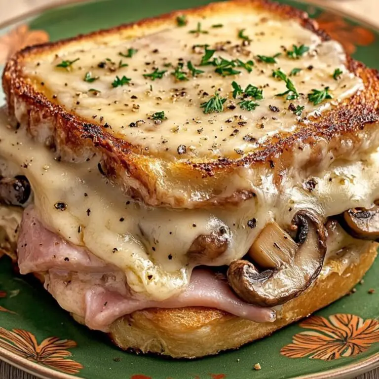 Croque-Monsieur Gourmet con Champiñones: ¡Crujiente, Cremoso y Súper Reconfortante!  ¿Amante del queso fundido, los sabores reconfortantes y los almuerzos listos en menos de 20 minutos? Entonces este Croque-Monsieur con champiñones es para ti. Una versión más sabrosa y elegante del clásico francés que combina el cremoso de la bechamel, el toque salado del jamón y el aroma irresistible de los champiñones salteados.