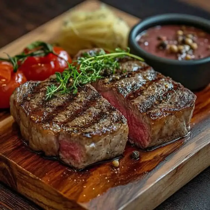 Entrecôte al Sartén con Ajo y Hierbas: ¡Jugoso, Aromático y Listo en Minutos!