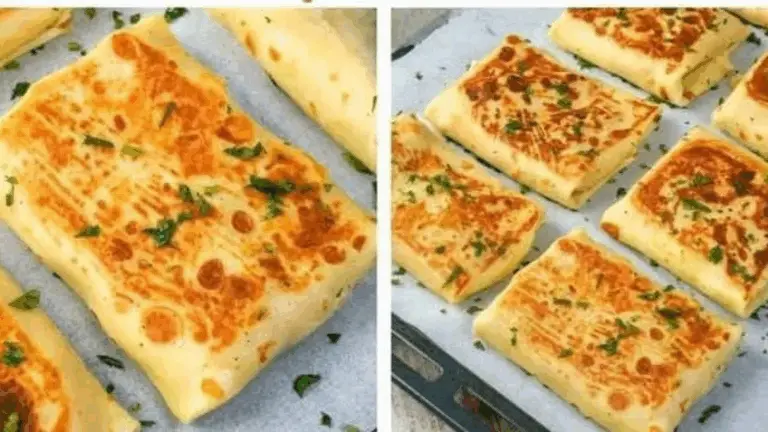 Crepas de Pollo con Salsa Bechamel y Queso Fundido