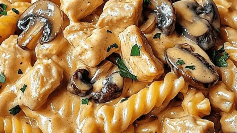 Pasta Cremosa con Pollo y Champiñones  Un plato reconfortante, sabroso y listo para enamorar tu paladar