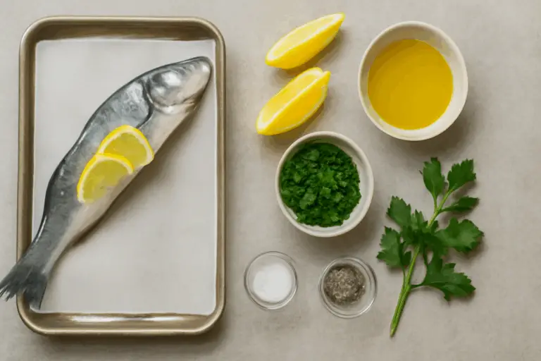 Branzino al Horno con Hierbas Mediterráneas y Limón – ¡Fresco, Aromático y Listo en Minutos!