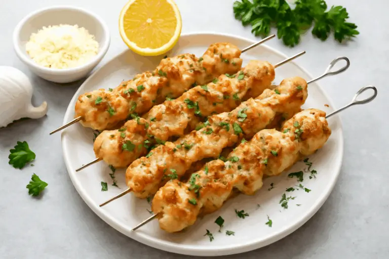 Brochetas de Pollo al Ajo y Parmesano: Receta Fácil, Sabrosa y Saludable