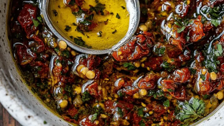 Dip para Pan con Aceite de Oliva y Tomates Secos al Sol: Un Entrante Sencillo y lleno de Sabor Mediterráneo