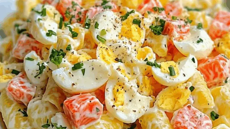 La Mejor Ensalada de Pasta con Surimi y Huevos Duros: Un Plato Fresco, Sabroso y Nutritivo 🍝🍤🥚