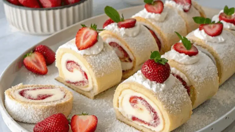 Rulos de Fresa y Queso Cremoso Fáciles: Un Postre Rápido, Dulce y Delicioso
