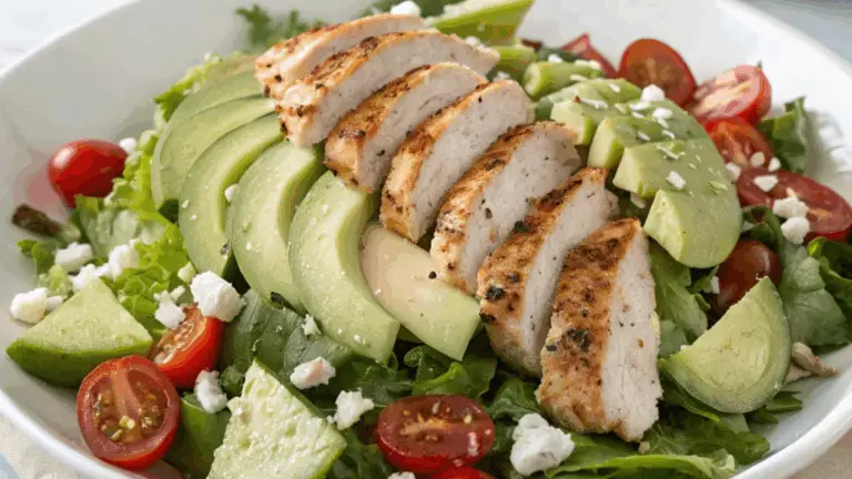 Ensalada de Pollo y Aguacate – ¡Ligera, Cremosa y Deliciosa!