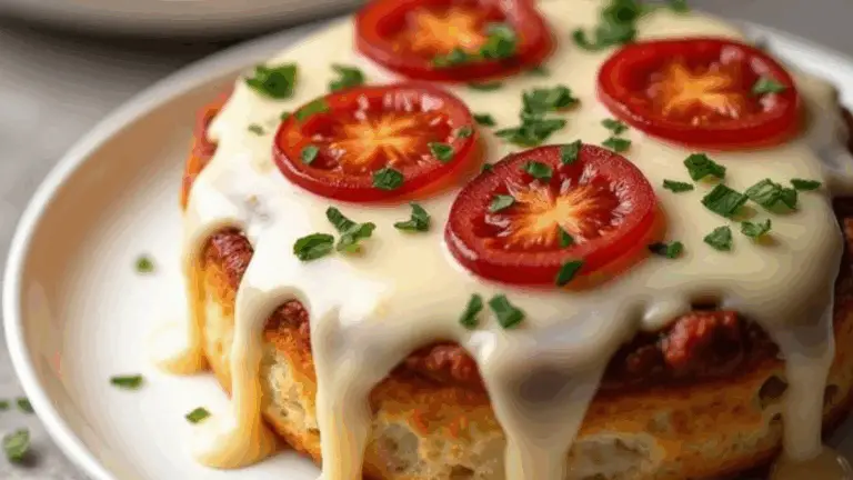 Mini Pasteles Salados de Queso y Tomate – ¡Un Capricho Dorado y Cremoso!