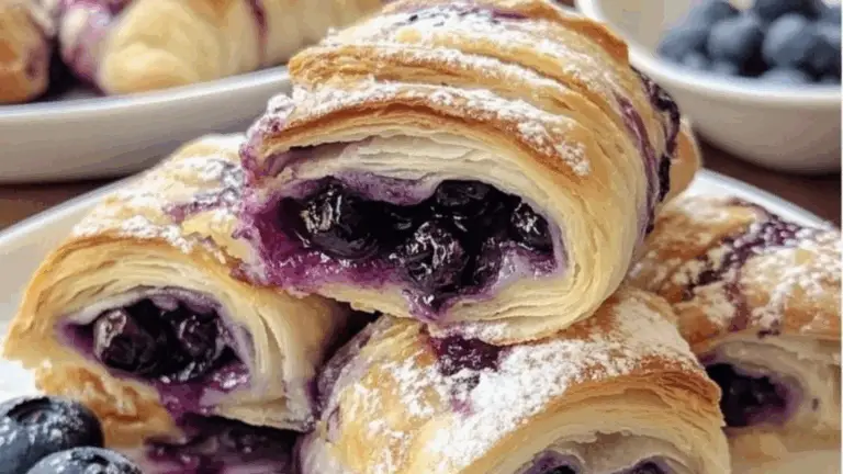 Hojaldres de Queso Crema y Arándanos: ¡La Delicia Crujiente que Encantará a Todos!