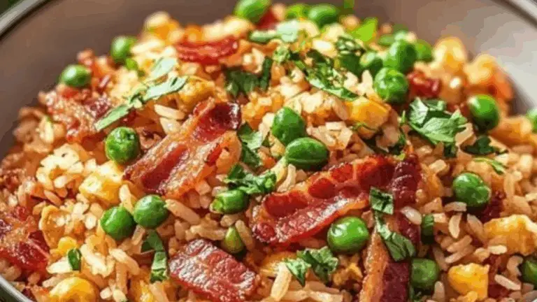 Arroz Frito con Bacon – ¡Rápido, Sabroso y Totalmente Irresistible!