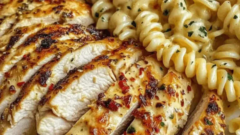 Pollo Asado con Pasta Cremosa – ¡Jugoso, Sabroso y Absolutamente Reconfortante!
