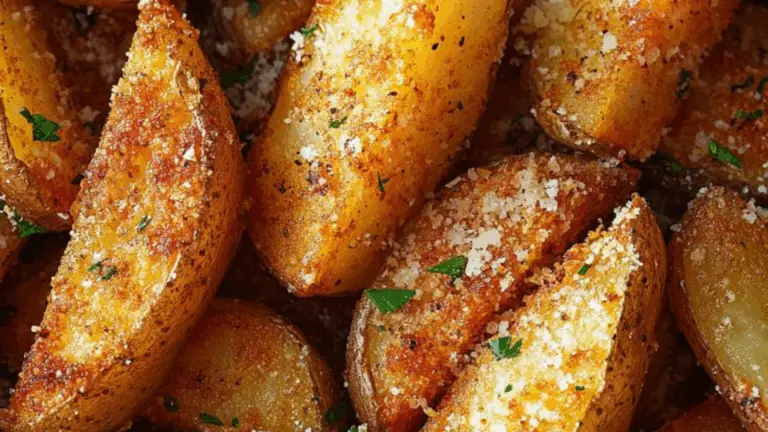 Gajos de Patata al Horno con Ajo y Parmesano – ¡Crujientes, Aromáticos y Deliciosos!