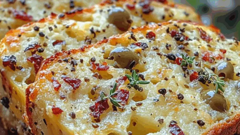 Delicioso Pan Rápido de Queso y Aceitunas: ¡Fácil, Sabroso y Perfecto para Cualquier Ocasión!