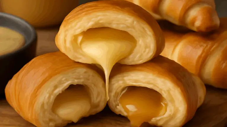 Croissants Rellenos de Crema Pastelera: ¡Un Postre Delicioso y Cremoso!