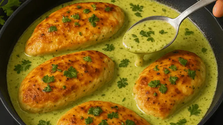 Pechugas Cremosas al Cilantro: ¡Un Plato Sabroso y Fresco para Disfrutar!