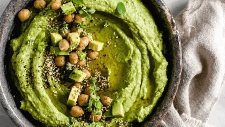 Hummus Cremoso de Aguacate – ¡Una Combinación Perfecta de Sabores Frescos y Cremosos!