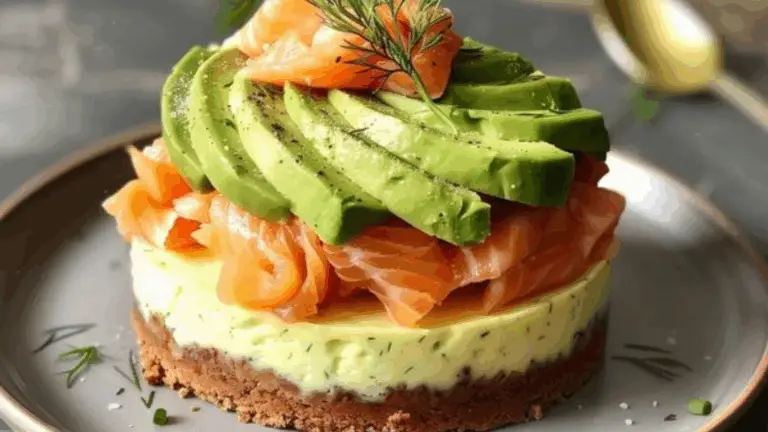 Cheesecake Salado de Aguacate y Salmón: Un Plato Elegante y Delicioso