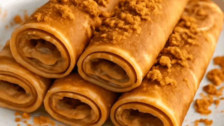 Irresistibles Rollos de Crepes con Crema Biscoff
