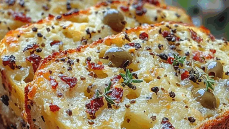 Pan Rápido de Queso y Aceitunas: ¡Fácil, Sabroso y Perfecto para Acompañar Cualquier Comida!