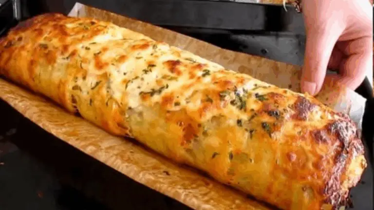 🍞🧀 Paso a Paso: Rollo de Pan Relleno con Carne y Queso – ¡Una Deliciosa Combinación para Todos los Gustos! 💛