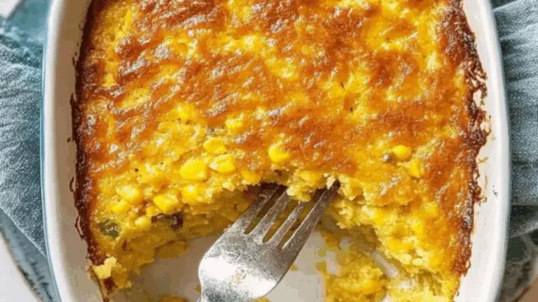🌽✨ Delicioso Spoonbread de Maíz Dulce: Un Bocado de Nostalgia y Sabor 💛