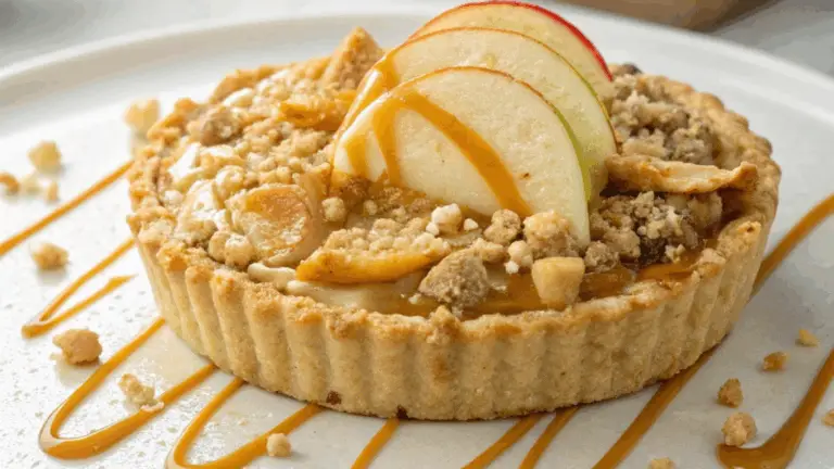 Tarta Crumble de Manzana con Caramelo de Mantequilla Salada – Crujiente, Dulce y Perfecta para Compartir