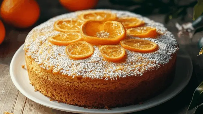Pastel de Naranja con Harina de Almendra – ¡Delicioso, Saludable y Esponjoso!