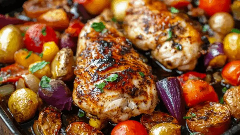Pollo Glaseado con Balsámico y Verduras: Delicioso, Saludable y Fácil de Preparar