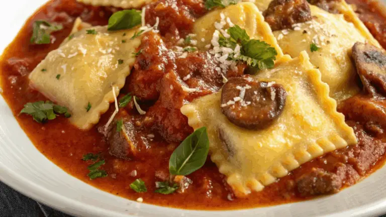 Mushroom Beef Sausage Ravioli: ¡Una Explosión de Sabor en Cada Bocado!