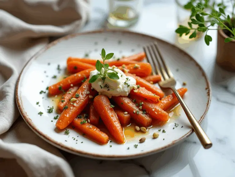 Zanahorias Asadas con Ricotta Batida y Miel Picante: ¡Sabroso, Cremoso y Fácil de Preparar!