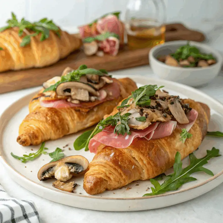 Délice de Croissants au Trio Italien: ¡Crujientes, Sabrosos y Llenos de Sabores Italianos! 🥐🍅🧀🌿
