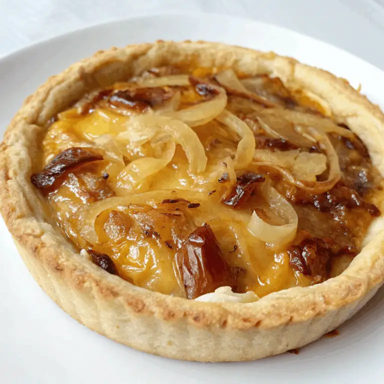 Pastel de Cebollas Caramelizadas y Queso: ¡Un Delicioso Plato Que Combina Sabor y Dulzura! 🧅🧀🍰