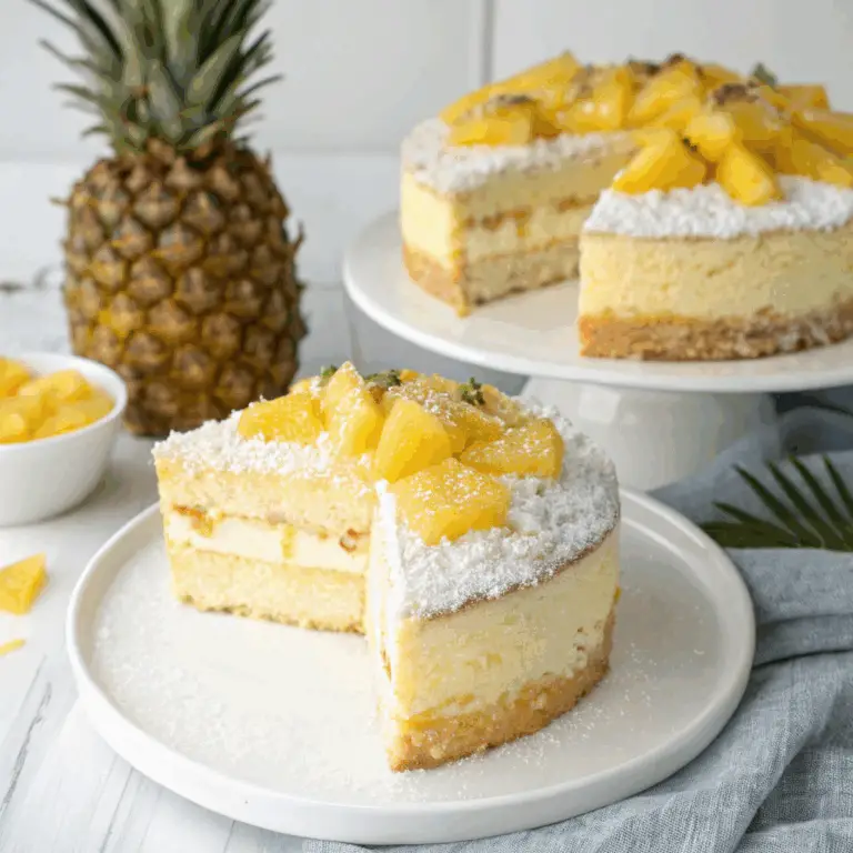Pastel Soñado de Piña y Coco: ¡Delicioso, Suave y Perfecto para un Postre Tropical! 🍍🥥🍰