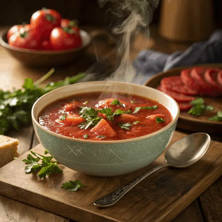 Sopa de Tomate Sudafricana: ¡Una Comida Reconfortante y Llena de Sabor! 🍅🍲🌍