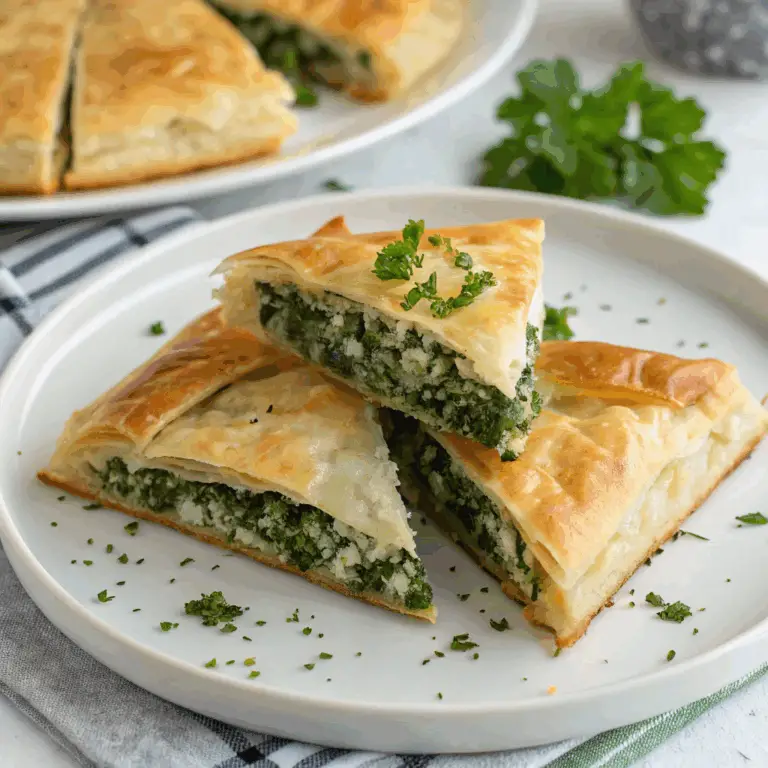 Spanakopita: ¡Deliciosa, Crujiente y Perfecta para un Aperitivo o Cena Ligera! 🥧🌿