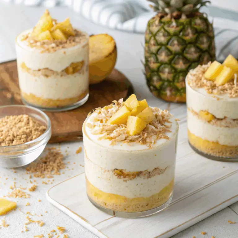 Tiramisu de Piña y Coco: ¡Cremoso, Exótico y Perfecto para un Postre Tropical! 🍍🥥🍰