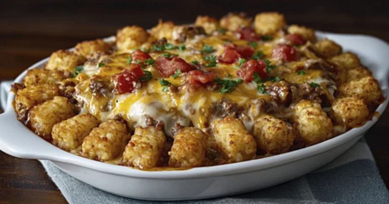 🍔 Bacon Cheeseburger Tater Tot Cones: una delicia crujiente y divertida para compartir