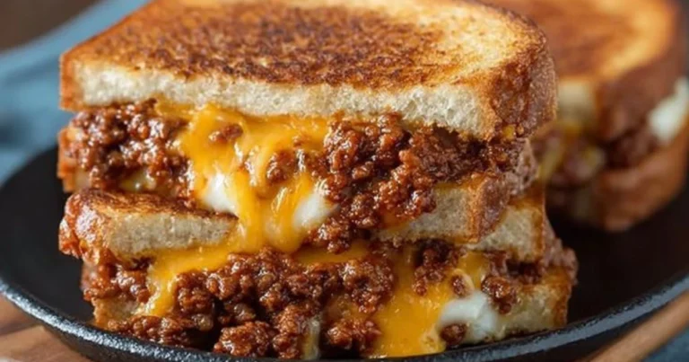 🧀 Sloppy Joe Grilled Cheese: El sándwich crujiente y jugoso que conquistará tu mesa