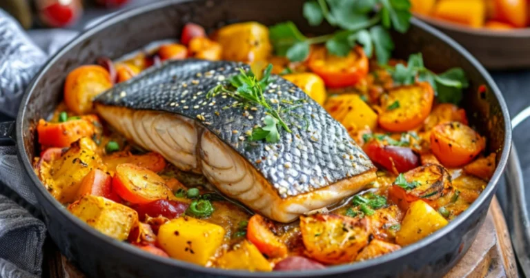 Pescado con Verduras al Horno: La Receta Mediterránea Fácil, Saludable y Llena de Sabor