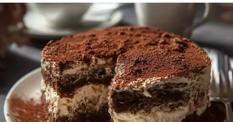 Torta de Café y Chocolate: Receta Fácil para un Pastel Elegante y Cremoso ☕🍫
