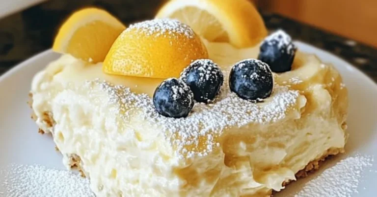 Pastel de Limón con Queso Crema al Estilo Dump Cake