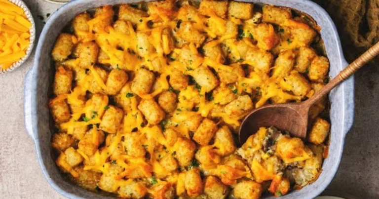 Cazuela estilo Big Mac con tater tots