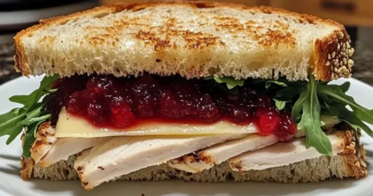 sándwich melt de pavo, brie y arándanos una receta cremosa, fácil y perfecta para cualquier ocasión