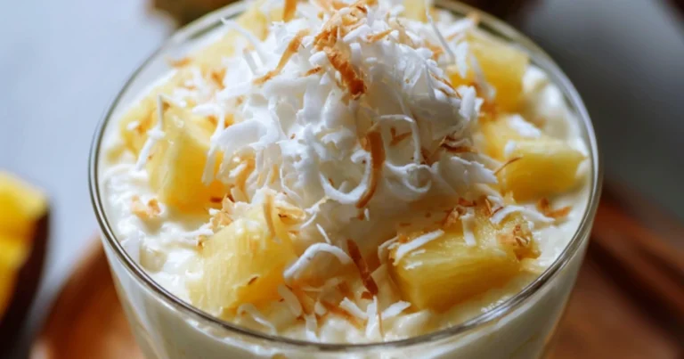Crema de Coco con Piña: El Postre Tropical Casero Más Cremoso y Fácil